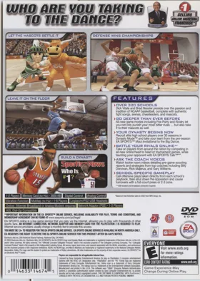 NCAA March Madness 2004 box cover back